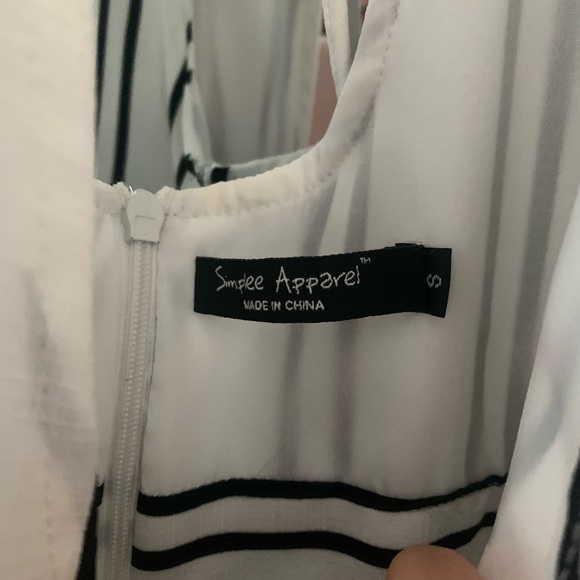 Black & White Striped Romper - Picture 6 of 6